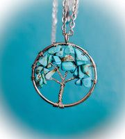 Crystal Tree Of Life Wrapped Necklace
