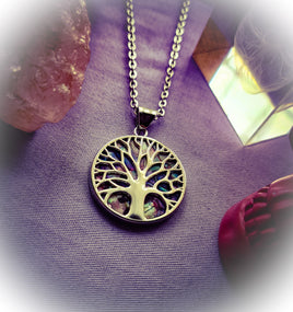 Tree Of Life Paua Shell Necklace