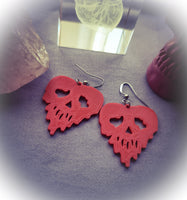 Dripping Skull Earrings