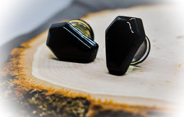 Coffin Glass Plugs ~ Pair