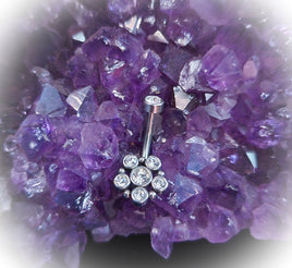 FREE Dotwork Flower Diamanté Bellyring