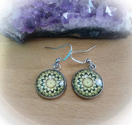 Mandala Steel Earrings