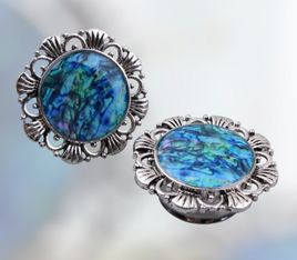 Ornamental Opal Plugs ~ Pair