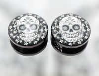Sugar Skull Plugs ~ Pair