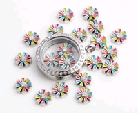 Colourful Flower Floating Charm