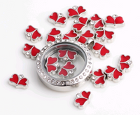 Hearts & Diamantè Floating Charm