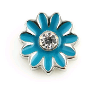 Turquoise Flower Floating Charm