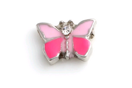 Pink Butterfly Floating Charm