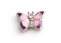 Pink & Purple Butterfly Floating Charm