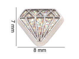 Glitzy Diamond Floating Charm