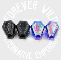 Coffin Glass Plugs ~ Pair