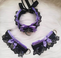 Amethyst Witch Collar & Cuffs Set