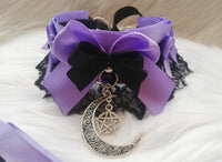 Amethyst Witch Collar & Cuffs Set