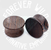 Concave Wooden Plugs ~ Pair