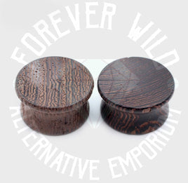 Concave Wooden Plugs ~ Pair