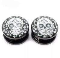 Sugar Skull Plugs ~ Pair
