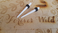 Acrylic Tapers ↠ White ~ Pair