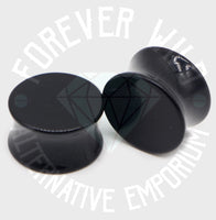 Acrylic Plugs ↠ Black ~ Pair