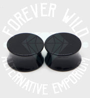 Acrylic Plugs ↠ Black ~ Pair