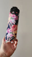 Floral Skull Water Bottle