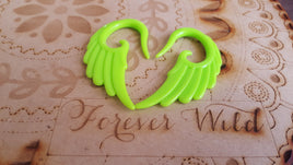 Angel Wing Ear Hangers ↠ Green ~ Pair