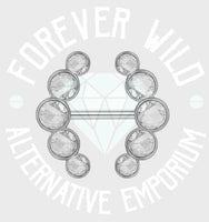 Diamantè Cluster Nipple Bar ~ Sold Individually