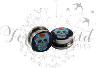 Blue Sugar Skull Plugs