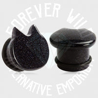 Kitty Cat Stone Plugs ~ Pair