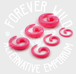 Pink Acrylic Spirals (Pair)