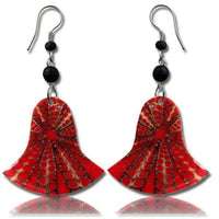 Red Shell Mother Of Pearl Earrings