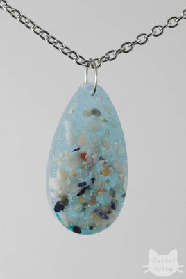 Ocean Teardrop Necklace vs 2