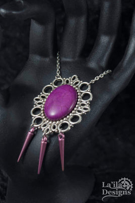 Purple Spike Necklace