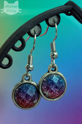 Glitter Cabochon Earrings