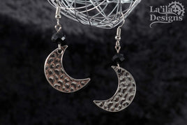 Textured Moon Earrings