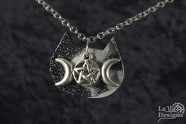 Triple Goddess Kitty Necklace