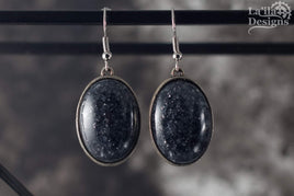 Sparkly Cabochon Earrings