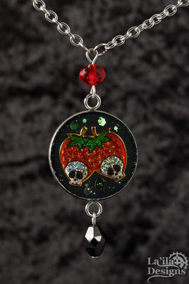 Strawberry Skull Necklace