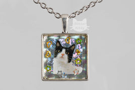 Black & White Cat Necklace