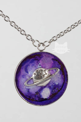 Purple Space Necklace